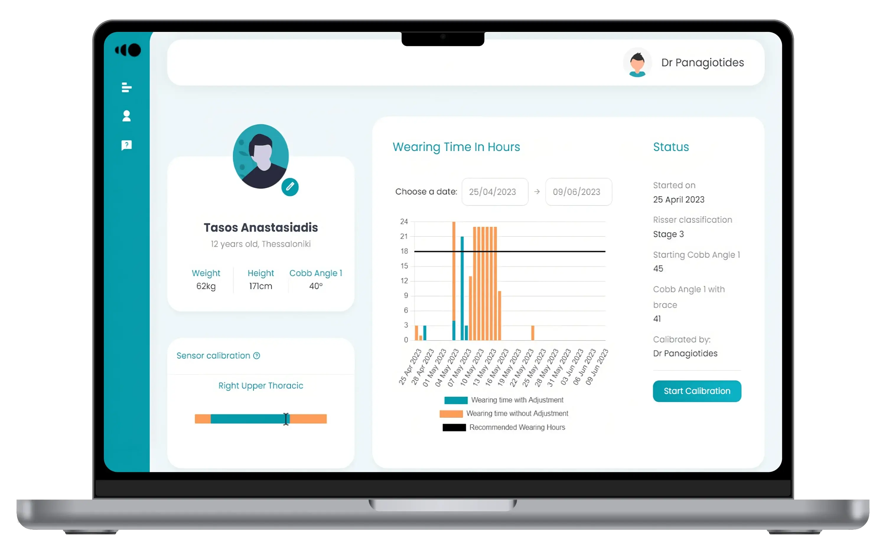 ScolioSense Doctor web platform